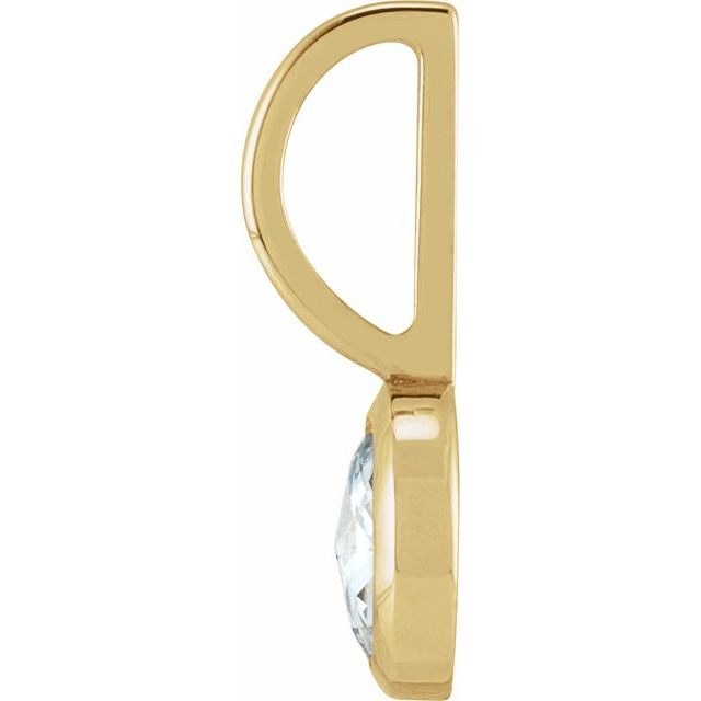 14K Yellow 1/3 CT Rose-Cut Natural Diamond Charm/Pendant