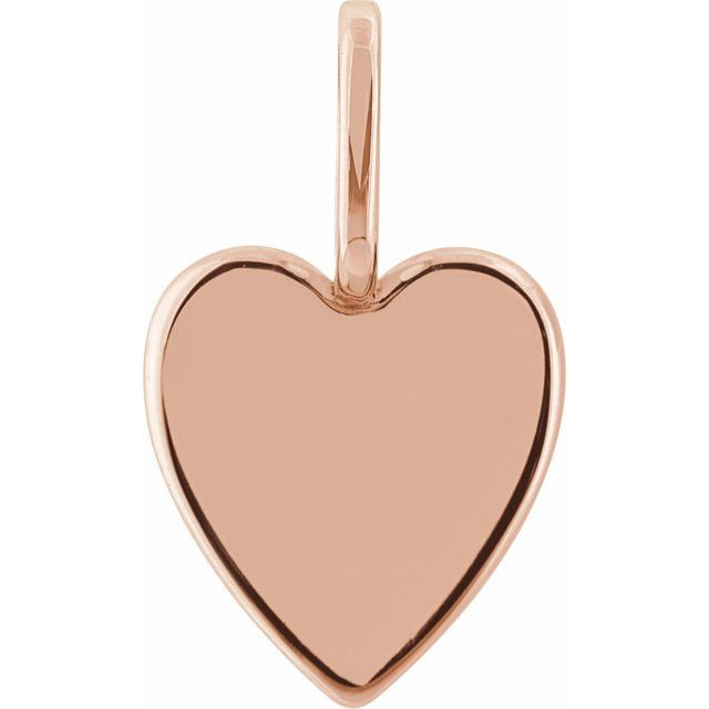 14K Rose Family is Forever Heart Charm/Pendant