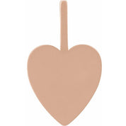 14K Rose Family is Forever Heart Charm/Pendant