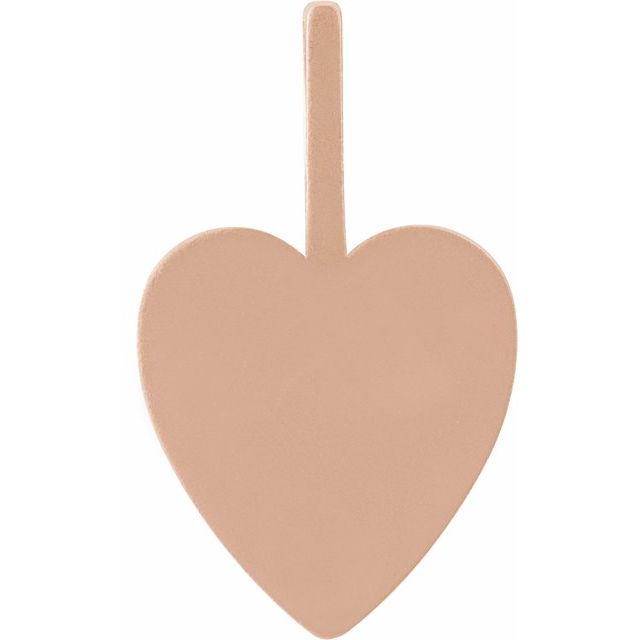 14K Rose Family is Forever Heart Charm/Pendant
