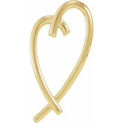 18K Yellow Heart Pendant