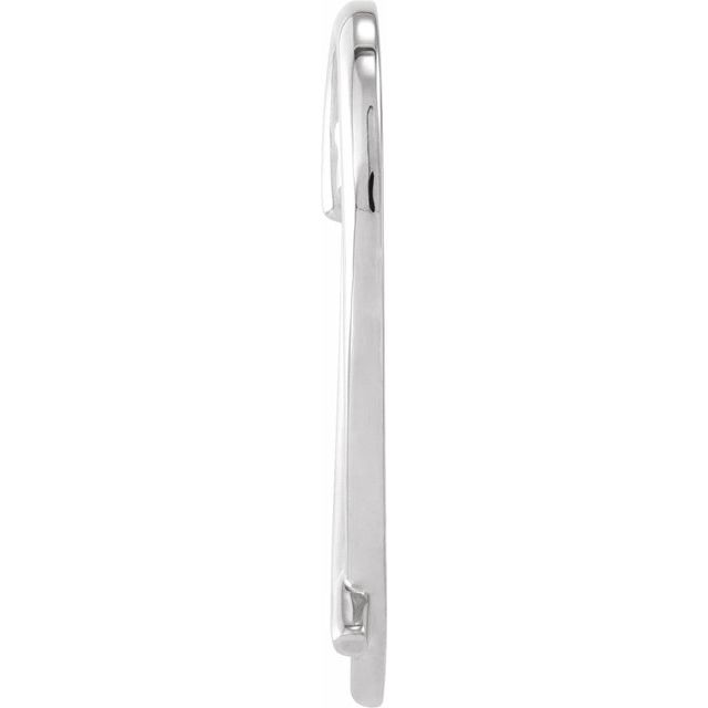 14K White Heart Pendant