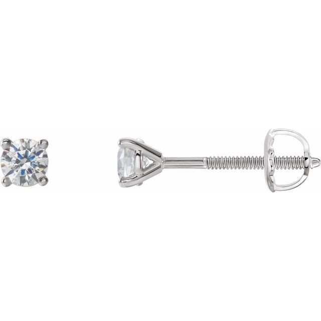 14K White Gold 1/5 CTW Natural Diamond Cocktail-Style Earrings - Perfect for Any Occasion