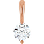 14K Rose 1/4 CT Lab-Grown Diamond Pendant