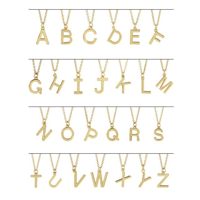 18K Yellow Gold-Plated Sterling Silver Initial E Dangle 18" Necklace