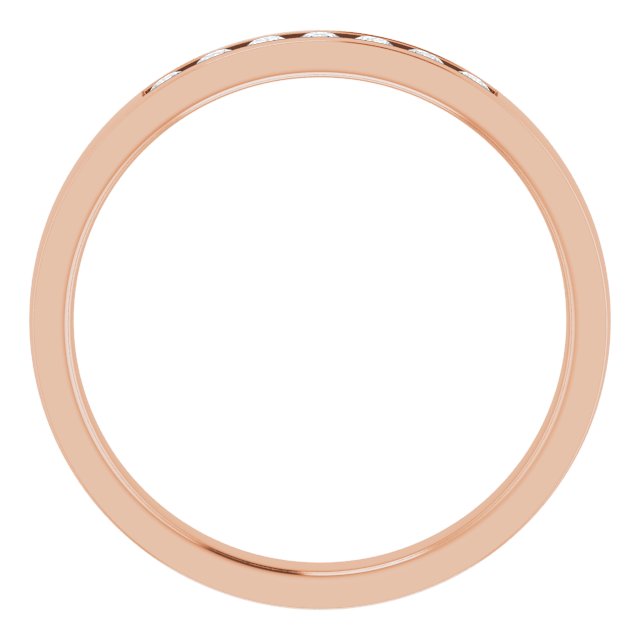 14K Rose 1/5 CTW Natural Diamond Band