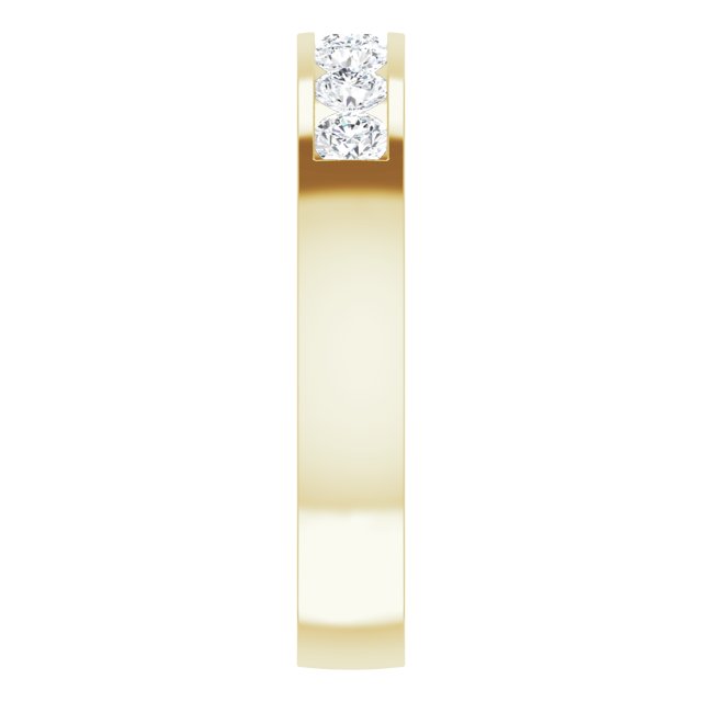 14K Yellow 5/8 CTW Natural Diamond Band