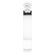 14K White 5/8 CTW Natural Diamond Band