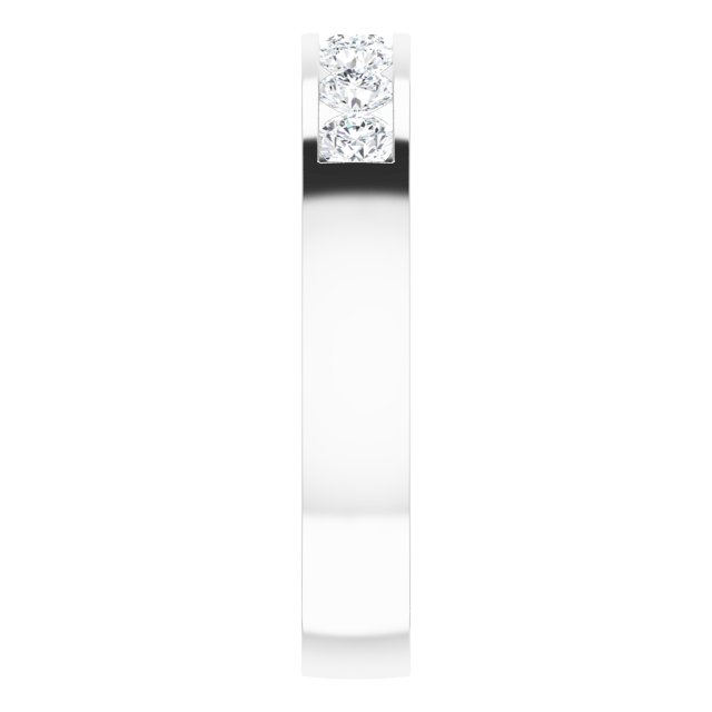 14K White 5/8 CTW Natural Diamond Band