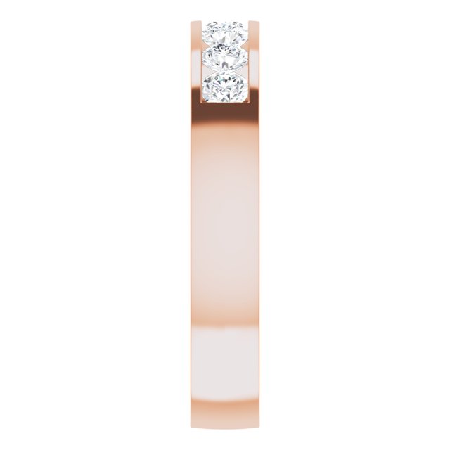 14K Rose 5/8 CTW Lab-Grown Diamond Band