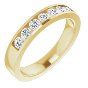 14K Yellow 5/8 CTW Natural Diamond Band