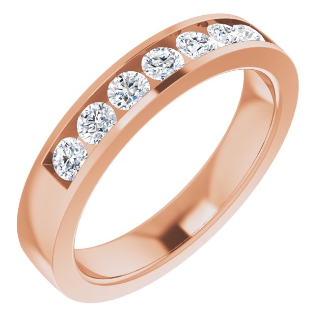 14K Rose 5/8 CTW Lab-Grown Diamond Band