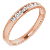 14K Rose 1/5 CTW Natural Diamond Band