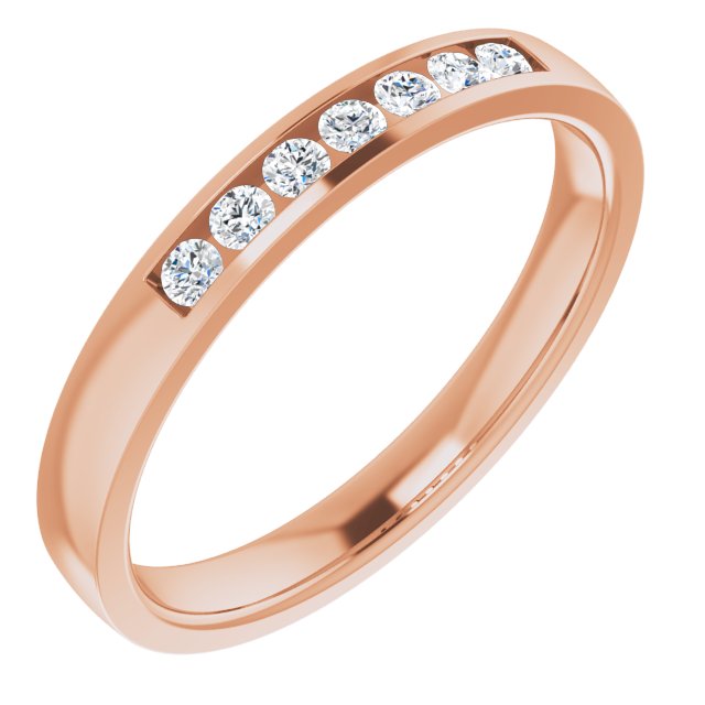 14K Rose 1/5 CTW Natural Diamond Band