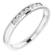 14K White 1/5 CTW Natural Diamond Band