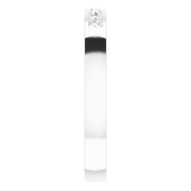14K White 1/5 CTW Natural Diamond Band