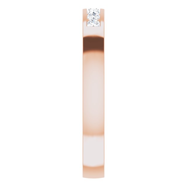 14K Rose 1/5 CTW Natural Diamond Band