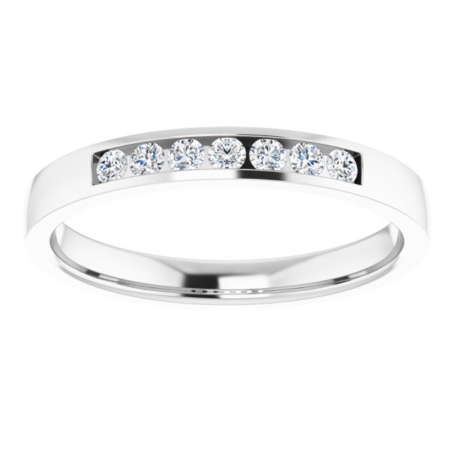 14K White 1/5 CTW Natural Diamond Band