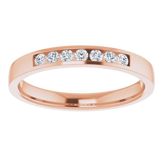 14K Rose 1/5 CTW Natural Diamond Band