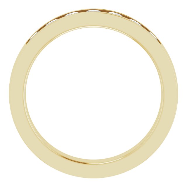14K Yellow 5/8 CTW Natural Diamond Band