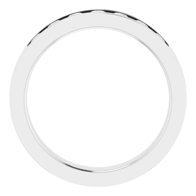 14K White 5/8 CTW Natural Diamond Band