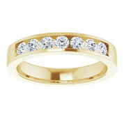14K Yellow 5/8 CTW Natural Diamond Band