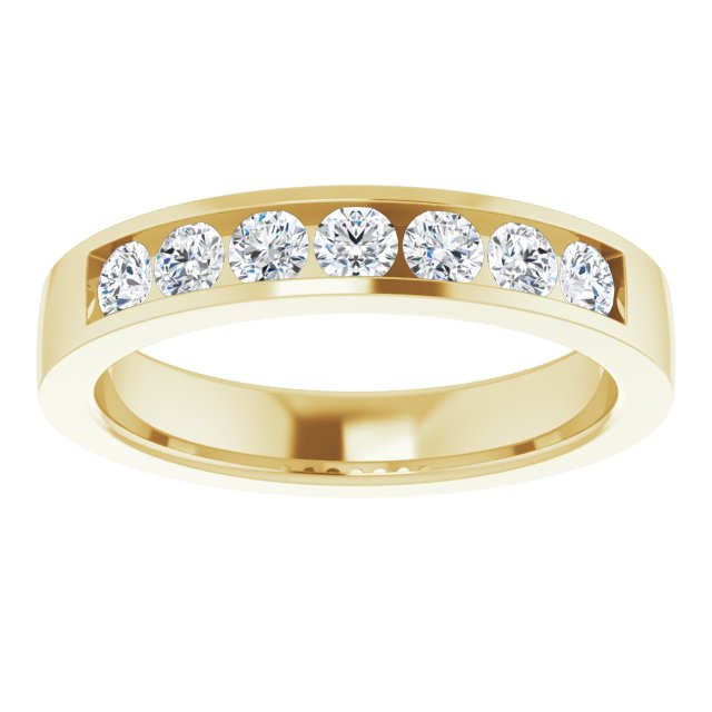 14K Yellow 5/8 CTW Natural Diamond Band