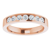 14K Rose 5/8 CTW Lab-Grown Diamond Band