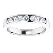 14K White 5/8 CTW Natural Diamond Band