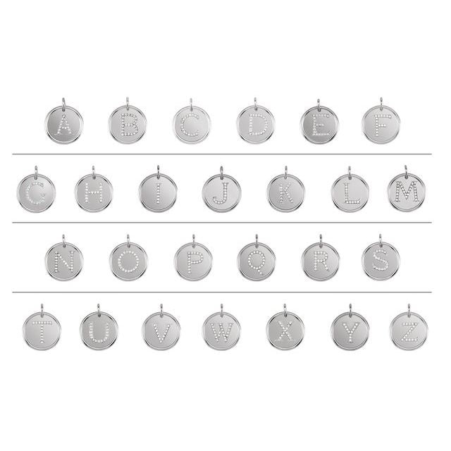 14K White 1/8 CTW Natural Diamond Posh Mommy? Initial N Pendant