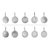 Sterling Silver .005 CT Natural Diamond Numeral 5 Charm