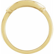 14K Yellow 1/8 CTW Natural Diamond Initial G Ring