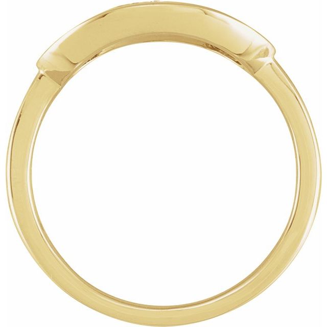 14K Yellow 1/8 CTW Natural Diamond Initial G Ring