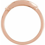 14K Rose 1/8 CTW Natural Diamond Initial G Ring