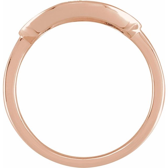 14K Rose 1/8 CTW Natural Diamond Initial G Ring