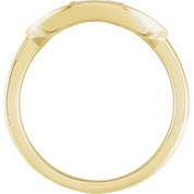 14K Yellow 1/10 CTW Natural Diamond Initial H Ring