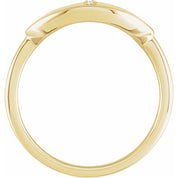 14K Yellow .04 CTW Natural Diamond Initial I Ring