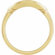 14K Yellow .08 CTW Natural Diamond Initial X Ring