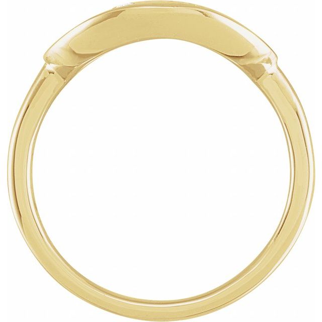 14K Yellow .08 CTW Natural Diamond Initial X Ring