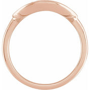 14K Rose .08 CTW Natural Diamond Initial X Ring