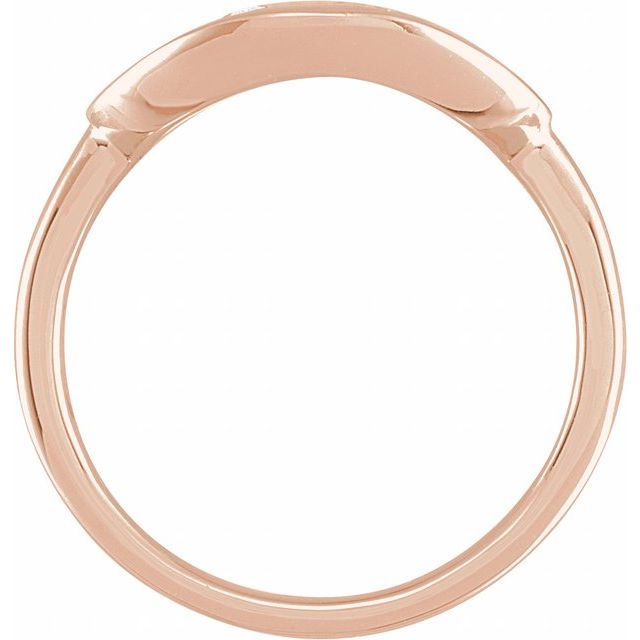 14K Rose .08 CTW Natural Diamond Initial X Ring
