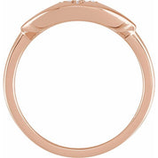 14K Rose .06 CTW Natural Diamond Initial Y Ring