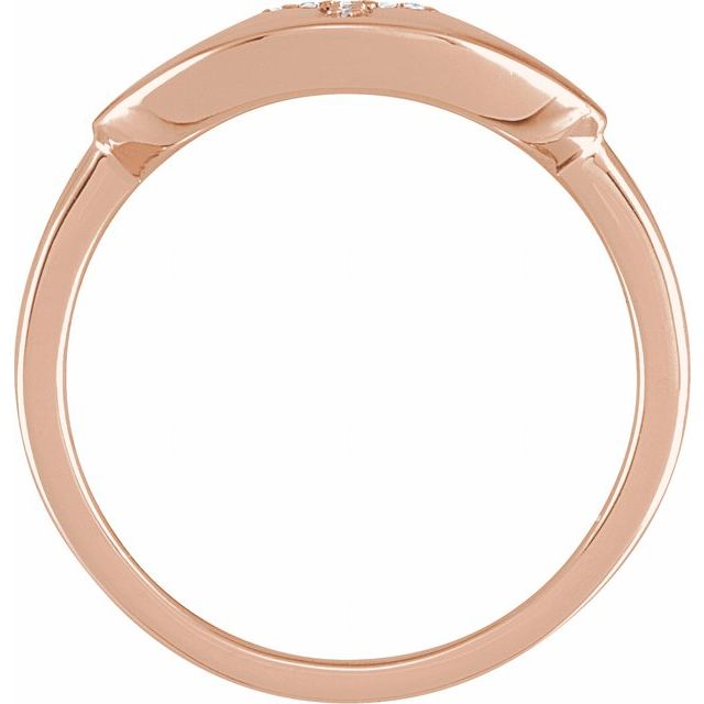 14K Rose .06 CTW Natural Diamond Initial Y Ring