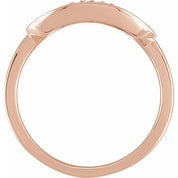 14K Rose 1/10 CTW Natural Diamond Initial Z Ring