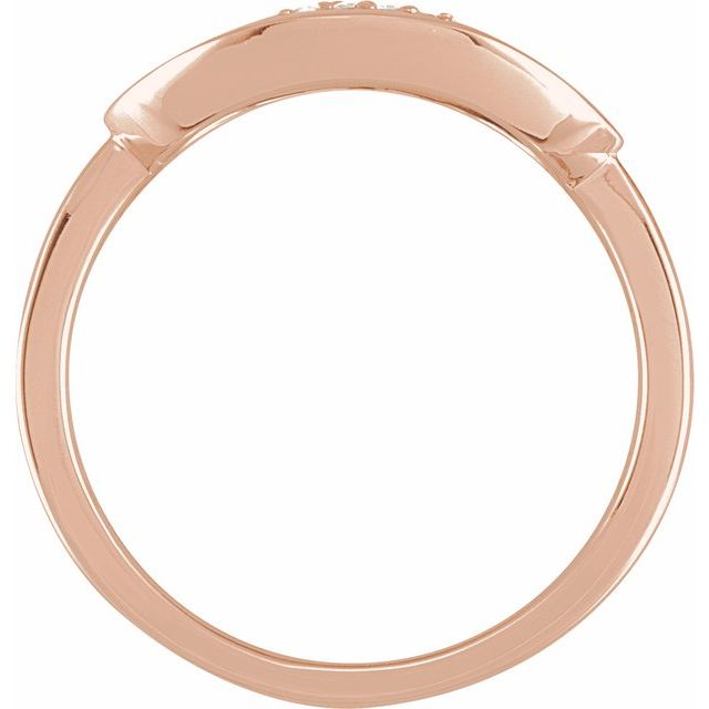 14K Rose 1/10 CTW Natural Diamond Initial Z Ring