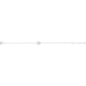 14K White .07 CTW Natural Diamond Initial B 6-7" Bracelet