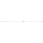 14K White .06 CTW Natural Diamond Initial D 6-7" Bracelet
