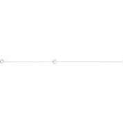 14K White .06 CTW Natural Diamond Initial E 6-7" Bracelet