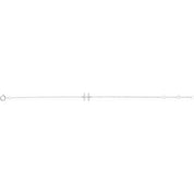 14K White .06 CTW Natural Diamond Initial H 6-7" Bracelet