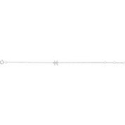 14K White .05 CTW Natural Diamond Initial K 6-7" Bracelet